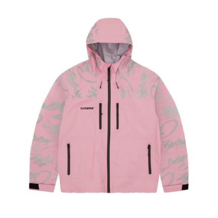 Corteiz Elitework Waterproof Puffer Pink
